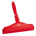 9.8" Red Polypropylene Vikan® Hygienic Hand Squeegee with Double TPE Rubber Blades & Handle