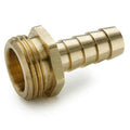 1/2" Hose Barb x 3/4" MGHT Brass Garden Hose Fitting