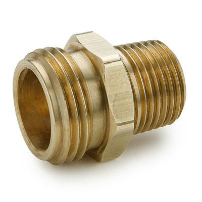 3/4" MGHT x 1/2" MPT Brass Garden Hose Fitting