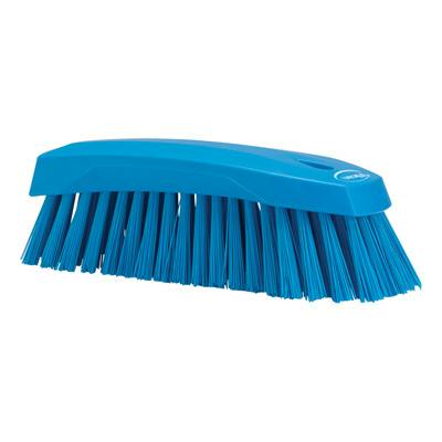 Blue Polypropylene Vikan® Scrub Brush with Stiff Polyester Bristles