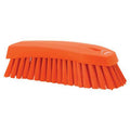 Orange Polypropylene Vikan® Scrub Brush with Stiff Polyester Bristles
