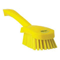 Yellow Polypropylene Vikan® Hand Brush with Stiff Polyester Bristles & Short Handle