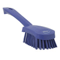 Purple Polypropylene Vikan® Hand Brush with Stiff Polyester Bristles & Short Handle