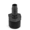 1/2" MNPT x 3/8" Hose ID Black HDPE Adapter