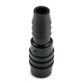 1/2" Hose ID x 3/8" Hose ID Black HDPE Reducer Connector