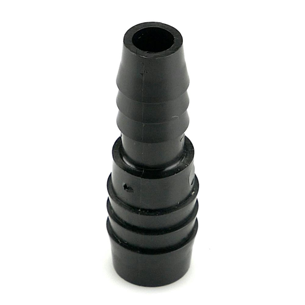 1/2" Hose ID x 3/8" Hose ID Black HDPE Reducer Connector
