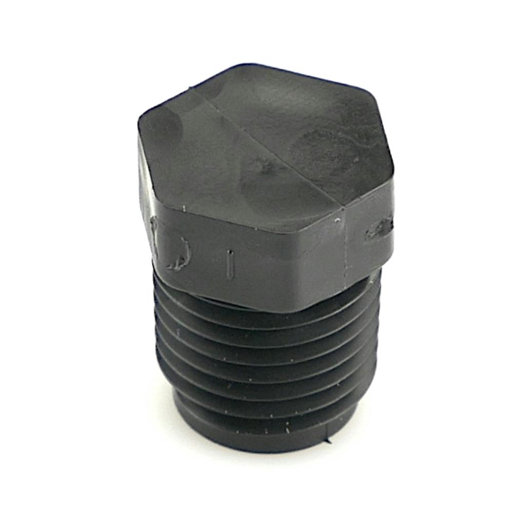 1/4" NPT Black HDPE Plug