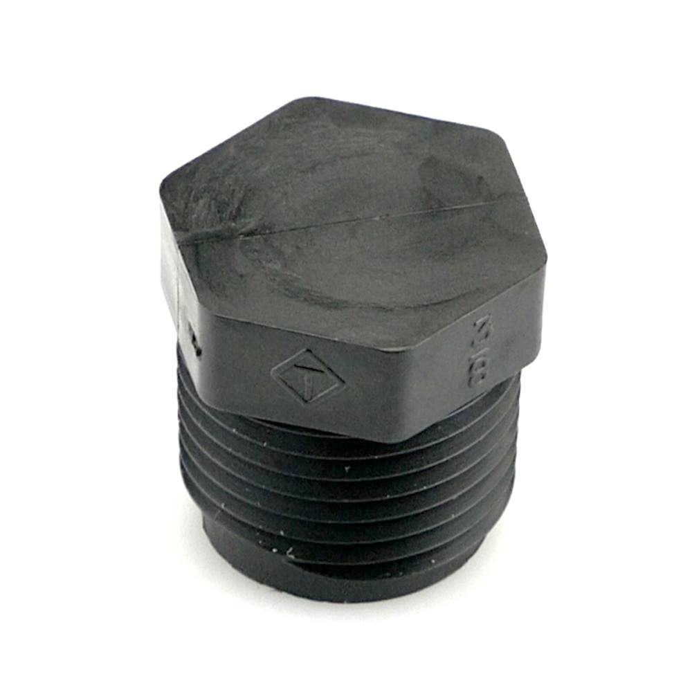 3/8" NPT Black HDPE Plug