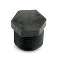 1/2" NPT Black HDPE Plug