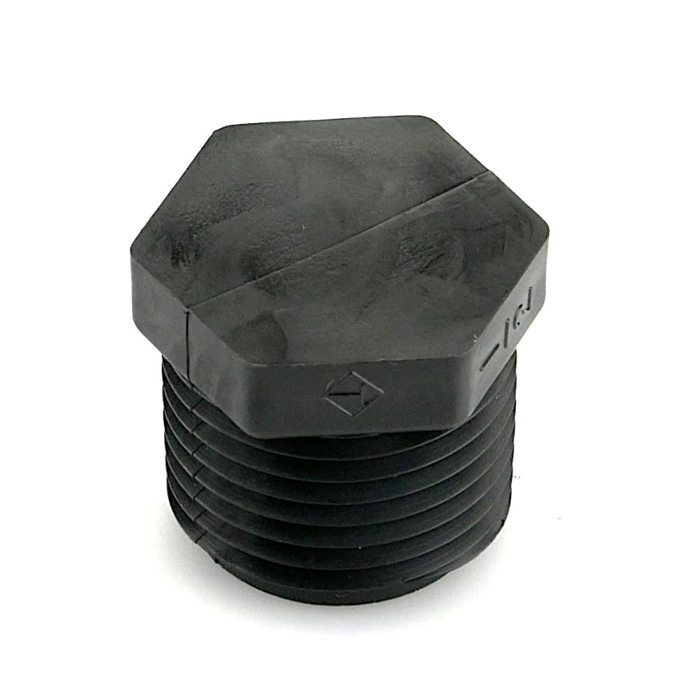 1/2" NPT Black HDPE Plug