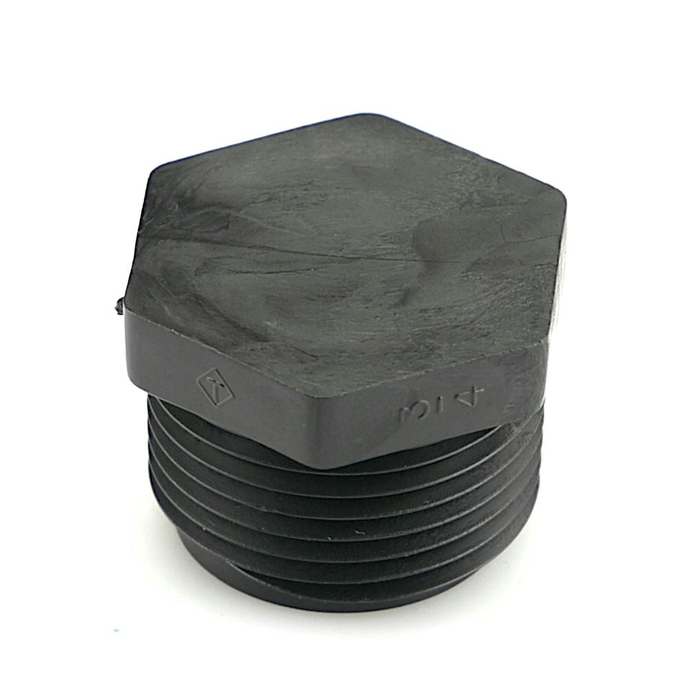 3/4" NPT Black HDPE Plug