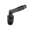 1/8" NPT x 1/4" Hose ID Black HDPE Elbow