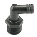 3/4" NPT x 5/8" Hose ID Black HDPE Elbow