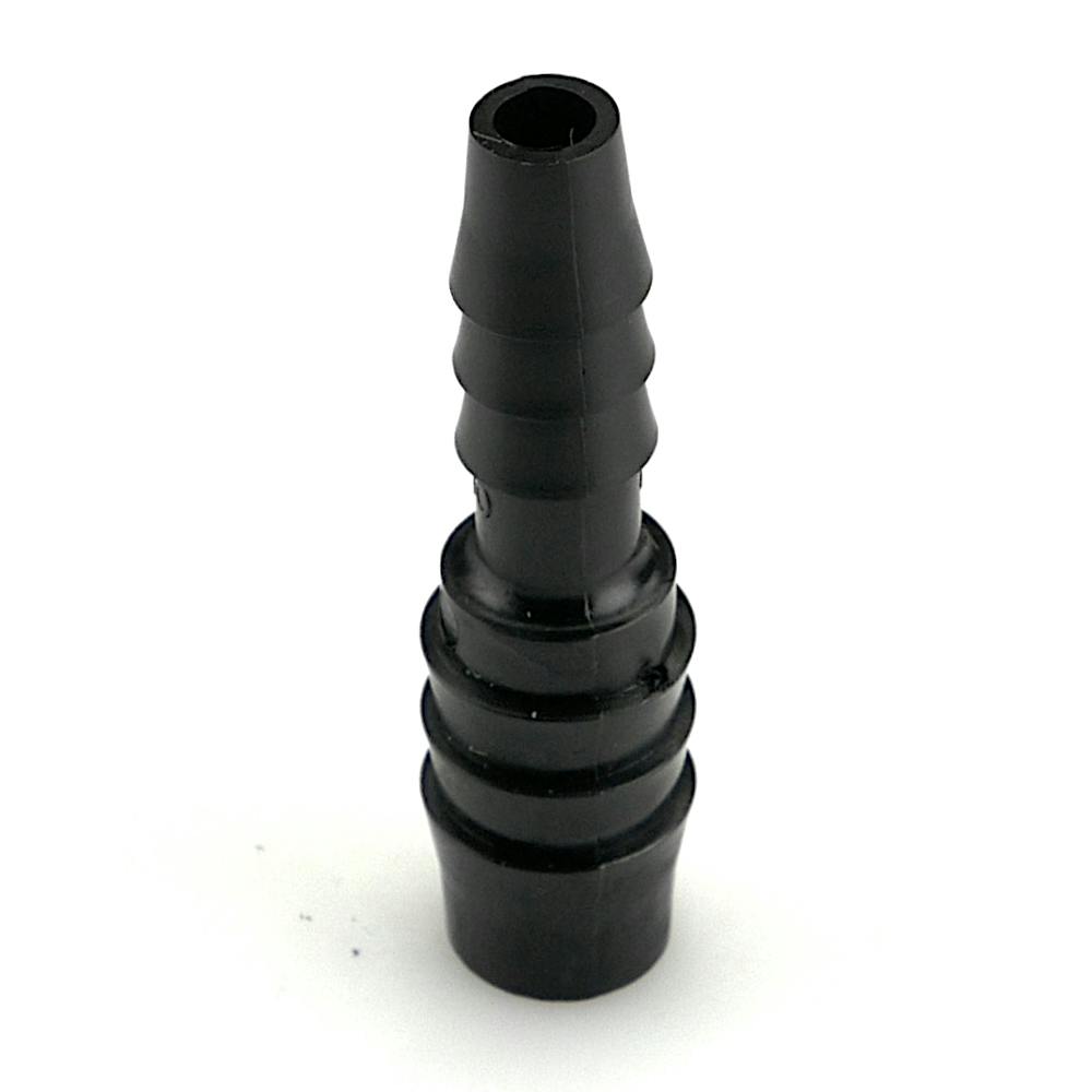 3/8" Hose ID x 1/4" Hose ID Black HDPE Reducer Connector