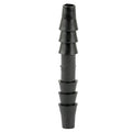 3/16" Hose ID x 3/16" Hose ID Black HDPE Connector