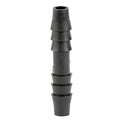 1/4" Hose ID x 1/4" Hose ID Black HDPE Connector