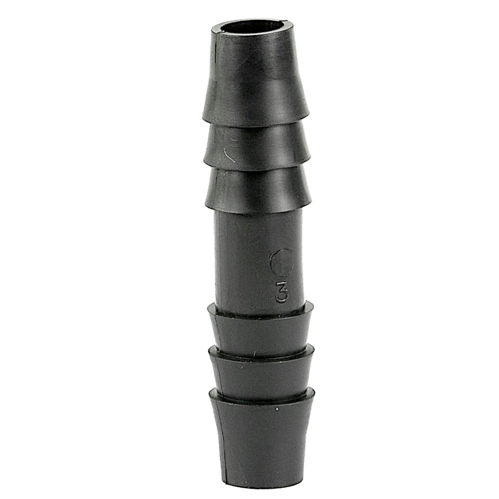 5/16" Hose ID x 5/16" Hose ID Black HDPE Connector
