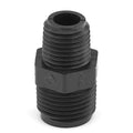 1/2" NPT x 3/8" NPT Black HDPE Reducer Nipple