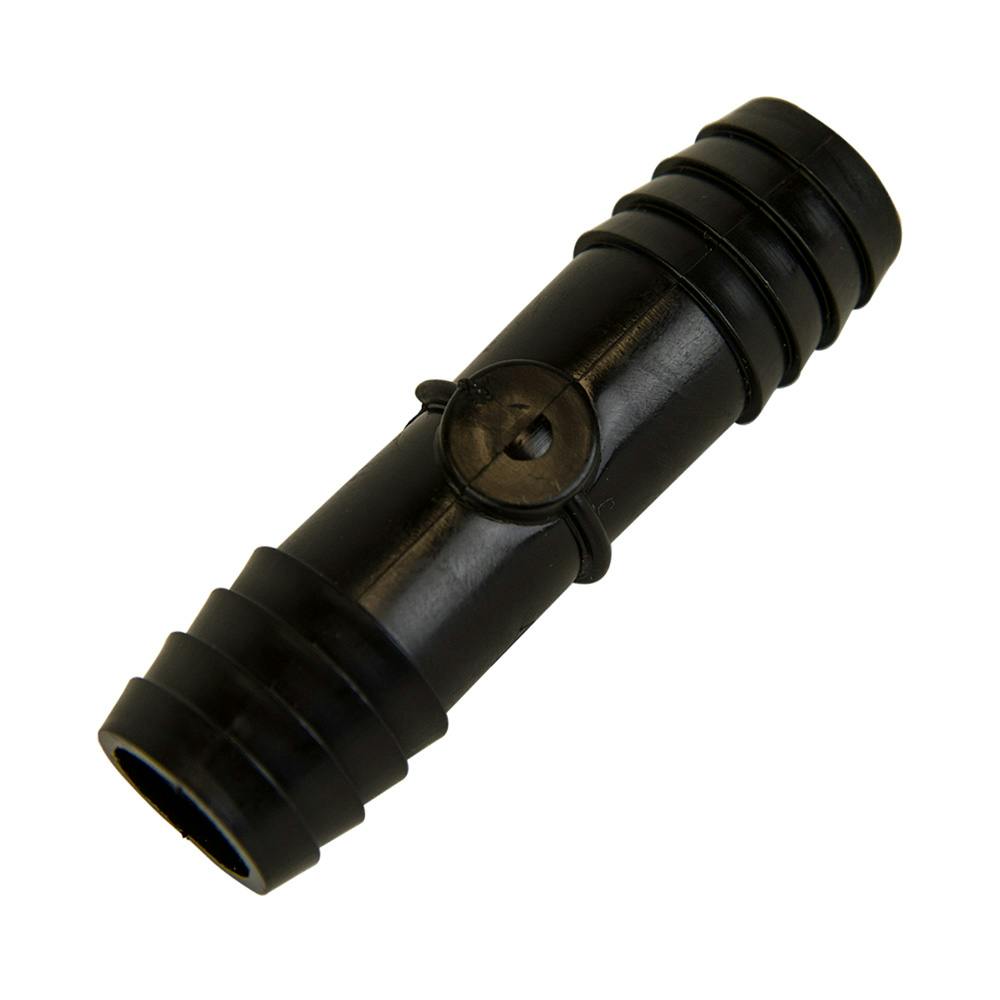 3/4" Hose ID x 3/4" Hose ID Black HDPE Connector