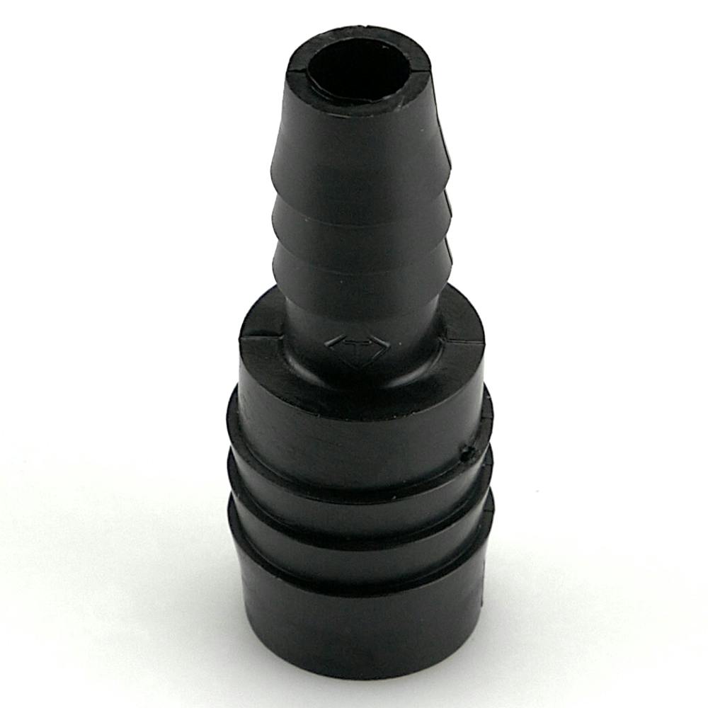 5/8" Hose ID x 3/8" Hose ID Black HDPE Reducer Connector