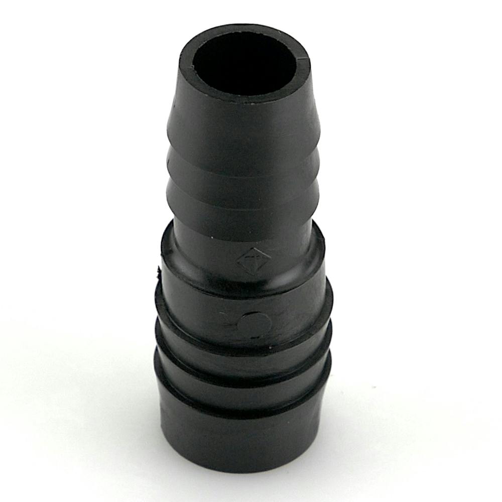 5/8" Hose ID x 1/2" Hose ID Black HDPE Reducer Connector