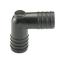 3/4" Hose ID x 3/4" Hose ID Black HDPE Elbow