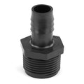 1" MNPT x 3/4" Hose ID Black HDPE Adapter