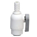 3/8" OD Push-to-Connect x 3/8" Hose Barb White Polypropylene LIQUIfit® Ball Valve