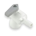 1/4" Hose Barb x 1/4" FNPTF Par-Barb® Polypropylene Elbow Ball Valve