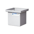 2 Gallon Natural LLDPE Rectangular Tamco® Heavy-Duty Tank with Internal Flange - 8" L x 8" W x 8" Hgt. (Cover Sold Separately)