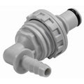 1/4" ID In-Line Hose Barb NS4 Series Polypropylene Non-Spill Panel Mount Elbow Insert (Body Sold Separately)