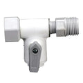 1/4" OD Push-to-Connect x 3/8" Male Compression x 1/2" FNPSM White Polypropylene LIQUIfit® VAS Angled Stop Valve