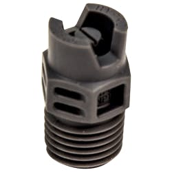 40° Gray PVDF Flat Fan 1/4" MNPT Spray Nozzle - Size 02