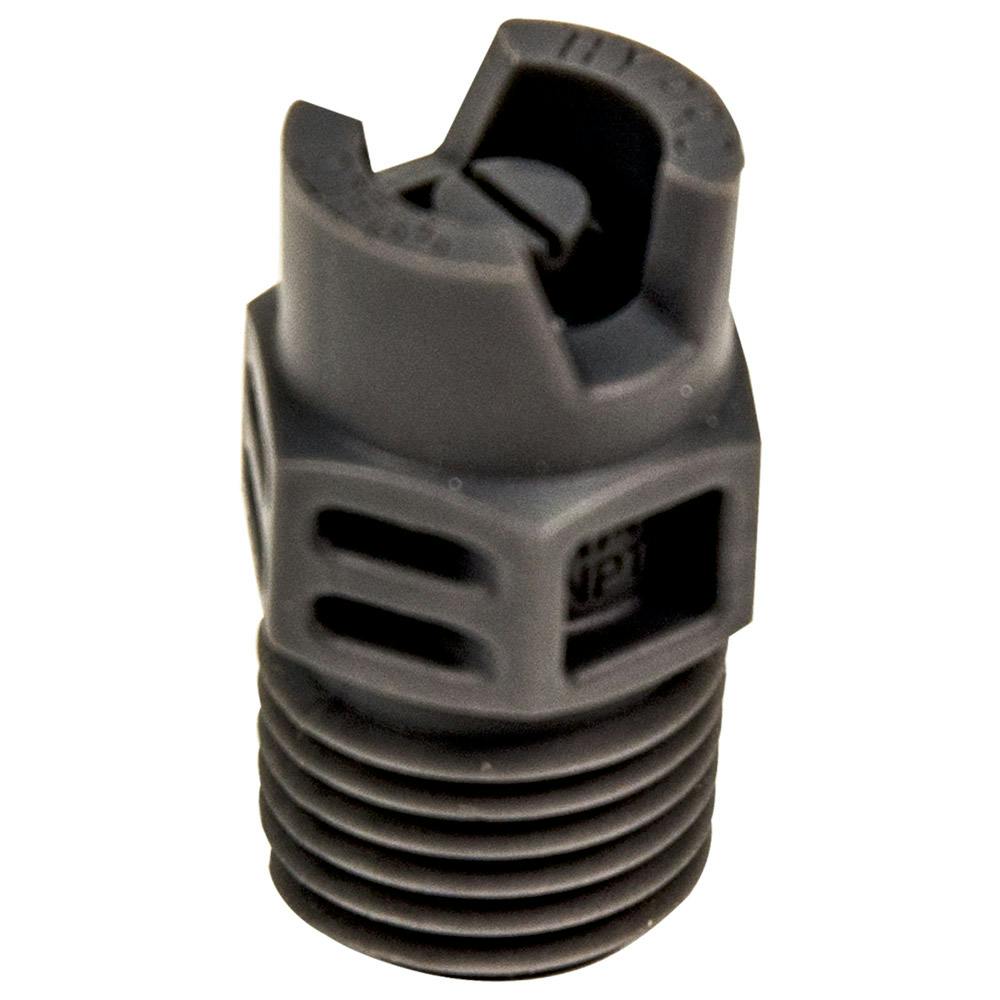 65° Gray PVDF Flat Fan 1/4" MNPT Spray Nozzle - Size 05