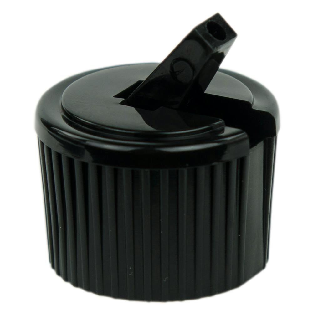 24/410 Black Polypropylene Flip-Top Dispensing Cap