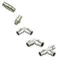 3/8" Tube x 3/8" NPT Nickel-Plated Brass Male Branch Tee