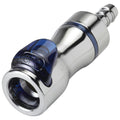 1/4" Hose Barb LQ4 Chrome-Plated Brass Valved Body - Blue (Insert Sold Separately)