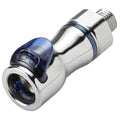 1/4 SAE-04 LQ4 Chrome-Plated Brass Valved Body - Blue (Insert Sold Separately)