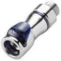 3/8 SAE-06 LQ4 Chrome-Plated Brass Valved Body - Blue (Insert Sold Separately)