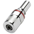 1/4" ID x 3/8" OD In-Line PTF LQ4 Chrome-Plated Brass Valved Insert - Red (Body Sold Separately)