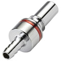 1/4" Hose Barb LQ4 Chrome-Plated Brass Valved Insert - Red (Body Sold Separately)