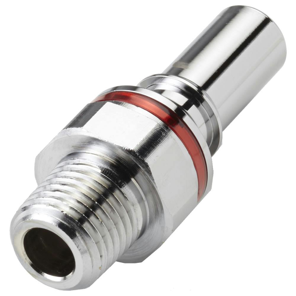 1/4" NPT LQ4 Chrome-Plated Brass Valved Insert - Red (Body Sold Separately)