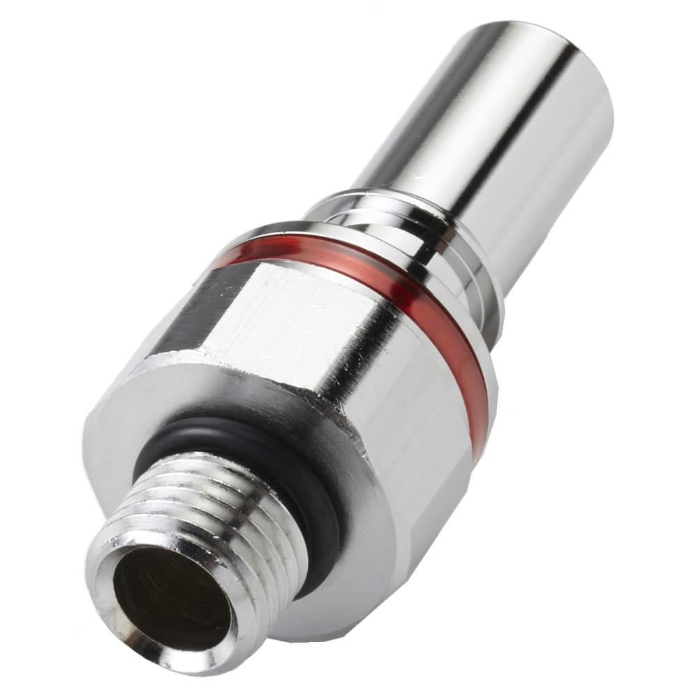 1/4 SAE-04 LQ4 Chrome-Plated Brass Valved Insert - Red (Body Sold Separately)