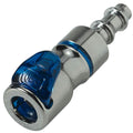 1/4" Hose Barb LQ2 Chrome-Plated Brass Locking Valved Body - Blue (Insert Sold Separately)
