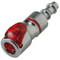 1/4" Hose Barb LQ2 Chrome-Plated Brass Locking Valved Body - Red (Insert Sold Separately)