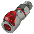 1/4 SAE-04 LQ2 Chrome-Plated Brass Valved Body - Red (Insert Sold Separately)