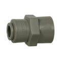 3/8" OD Push-to-Connect x 3/8" FNPTF Gray Acetal TrueSeal™ Female Connector
