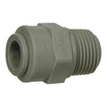3/8" OD Push-to-Connect x 3/8" MNPTF Gray Acetal TrueSeal™ Male Connector