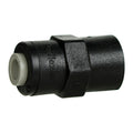 1/4" OD Push-to-Connect x 1/4" FNPTF Black Polypropylene TrueSeal™ Female Connector