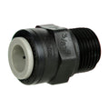 3/8" OD Push-to-Connect x 3/8" MNPTF Black Polypropylene TrueSeal™ Male Connector
